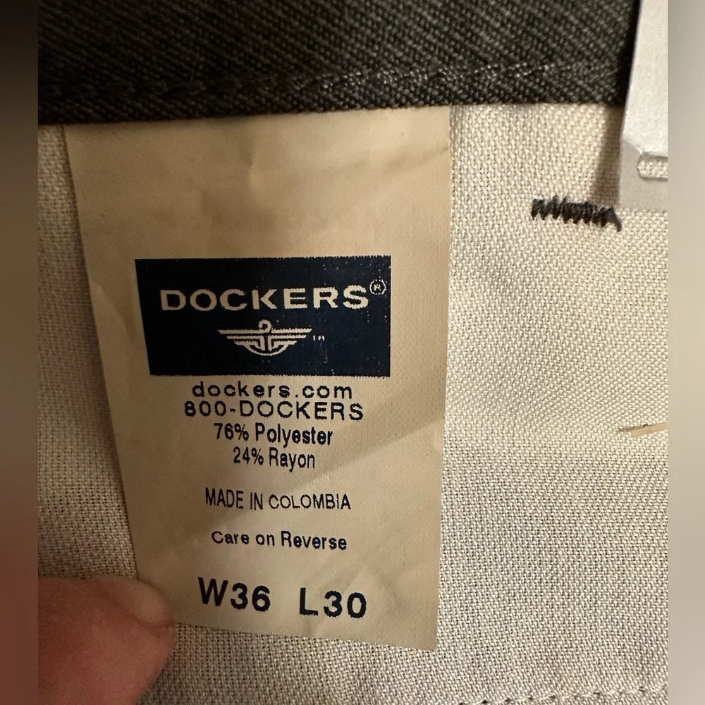 Dockers Dress Pants Relaxed Fit Gray Pleated Front Cuffed Hem NWT Size 36 X30
